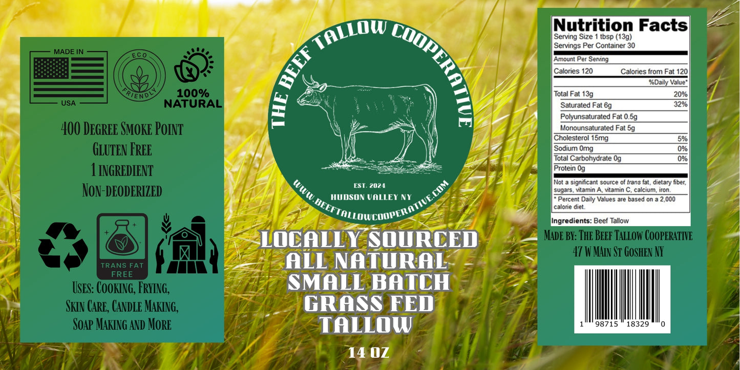 All Natural Grass Feed Beef Tallow